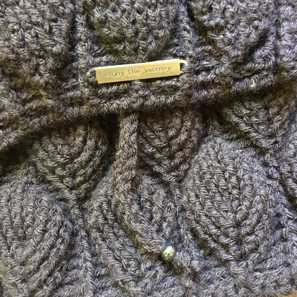 Leaf Knit Backpack Structured Bottom Leaf Stitch … - image 7